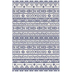 Homestar Zunanji preproga 182x274 cm modro-bela