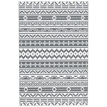 Homestar Zunanji preproga 182x274 cm temno siva in bela zložljiva