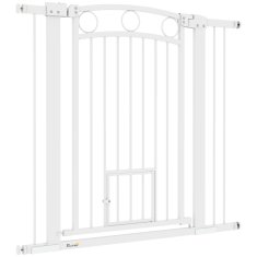 Homestar Otroška vrata za stopnice z mačjimi vrati 76-104x96 cm bela