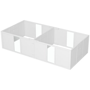 Homestar Kletka za leglo Nastavljiva vrata 196x96x48 cm Bela