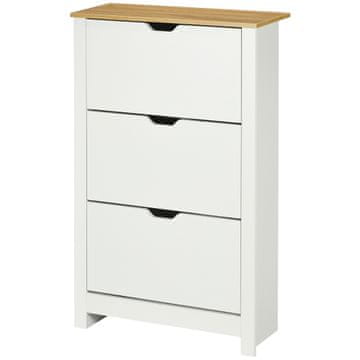 Homestar Omara za čevlje 3 predali 72x26x112 cm bela