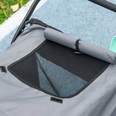 Homestar Zložljiv pasji voziček z mrežastimi okni 111x70x975 cm siva