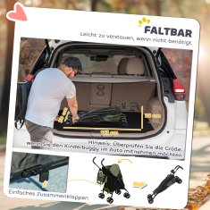 Homestar Zložljiv voziček za hišne ljubljenčke 76x44x103 cm zelene barve