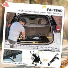 Homestar Zložljiv voziček za hišne ljubljenčke 76x44x103 cm siva