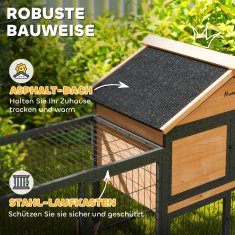 Homestar Zajčja hišica 2 nivoja z dvokapno streho 217x53x86 cm rumena