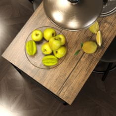 Homestar Komplet barske mize 3-delni z policami in 2 barskima stoloma 90x50x905 cm hrast