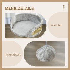 Homestar Mačje drevo 40x40x49 cm sivo