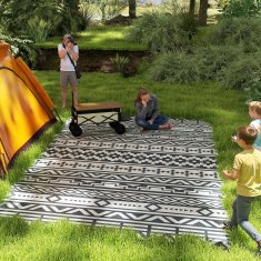 Homestar Zunanji preproga 182x274 cm temno siva in bela zložljiva