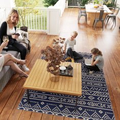 Homestar Zunanji preproga 182x274 cm modro-bela