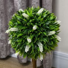 Homestar Set umetnih rastlin sivkina drevesa 24x60 cm bela