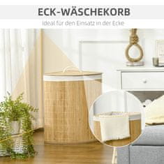 Homestar Košara za perilo 38x38x57 cm Bela