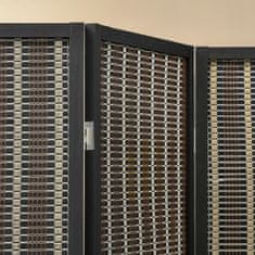 Homestar Prostorilni razdelilnik 4-panelni zložljivi zaslon 180x19x180 cm rjav