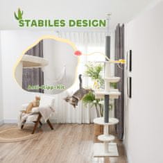 Homestar Mačje drevo stropna višina 60x44x225-255 cm bela