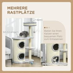 Homestar Mačje drevo 59x35x100 cm sivo