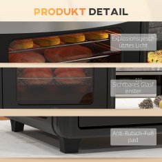 Homestar Mini pečica 43x39x39 cm črna