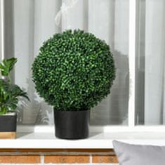 Homestar Set umetnih rastlin škatla buxus topiarij 52 cm zelena