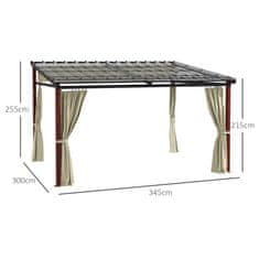 Homestar Pergola 345x300x215 cm Bež