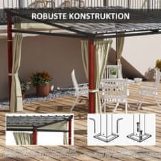 Homestar Pergola 345x300x215 cm Bež