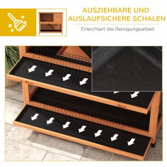 Homestar Zajčja hišica z dvema nivojema paletami in rampo 123x63x112 cm oranžna