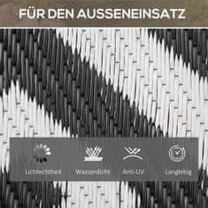 Homestar Zunanji preproga 152x243 cm Črno Bela