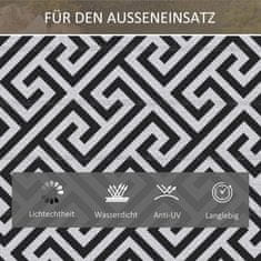 Homestar Zunanji preproga 121x182 cm Črno Bela