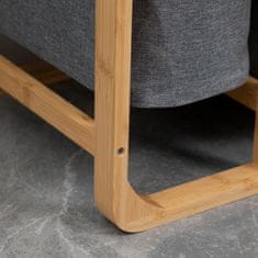 Homestar Košara za perilo 3 odstranljive vreče 50x32x697 cm siva