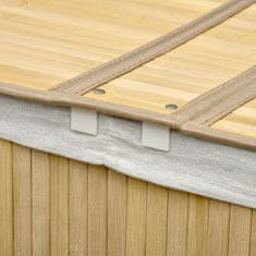 Homestar Košara za perilo 2 predelka 625x37x605 cm naravna