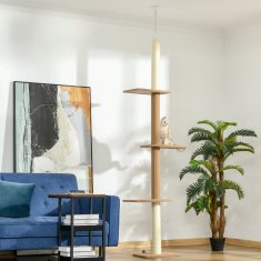 Homestar Mačje drevo nastavljiva višina do stropa 43x27x228-260 cm kaki