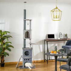 Homestar Mačje drevo 60x40x225-255 cm Sivo