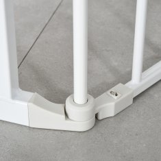 Homestar Vrata za pse 3 panela z varnostnimi vrati 180x3x745 cm bela