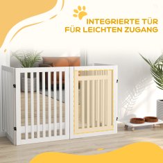 Homestar Vrata za hišne ljubljenčke zložljiva samostoječa varnostna vrata 240x18x81 cm bela