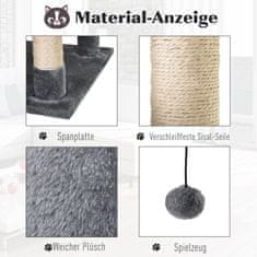 Homestar Mačje drevo 60x50x145 cm sivo