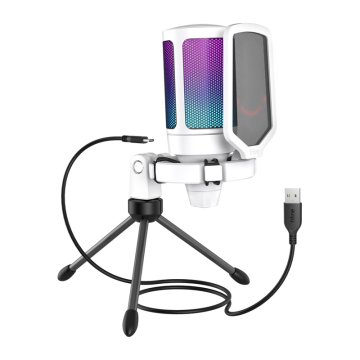 Fifine  A6VW kondenzatorski mikrofon za igre (beli)