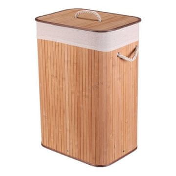 Autronic Koš za perilo bambus, s pokrovom, naravni (DB2001 NAT)