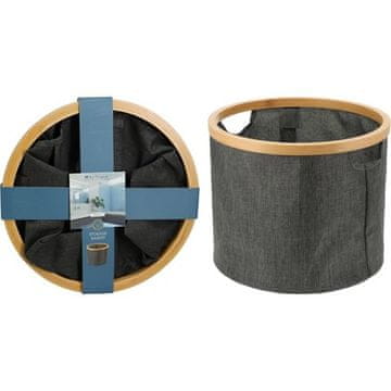 Ostatní Koš za perilo Rešitve za kopalnico KO-170495150 z bambusovim robom okrogle 30 x 25 cm