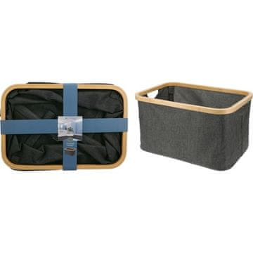 Ostatní Koš za perilo Rešitve za kopalnico KO-170495140 z bambusovim robom pravokotne velikosti 45 x 25 cm