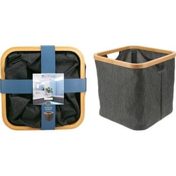 Ostatní Koš za perilo Rešitve za kopalnico KO-170495130 z bambusovim robom, kvadrat 30 x 30 cm