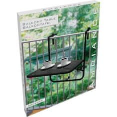 Ambiance Balkonska miza KO-X99001750 60 x 43 x 70 cm črna