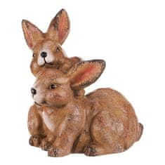 Autronic Vrtni okraski Rabbit par - magnezij, rjava barva (MT775)