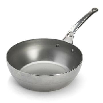 de Buyer Jeklena ponev 5684.24, MINERAL B PRO, globok, ročaj iz nerjavečega jekla, 24 cm