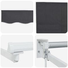 Vidaxl Vlečna tenda Antracit 3,5 x 2 m 100% poliester in aluminij