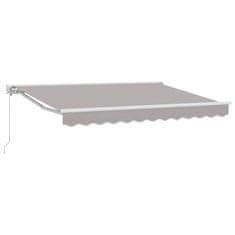 Vidaxl Ročna tenda 3 x 2,5 m Svetlo siva 100% poliester