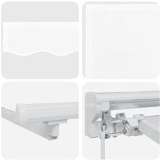 Vidaxl Ročna tenda 4,5 x 3,5 m Bela 100% poliester