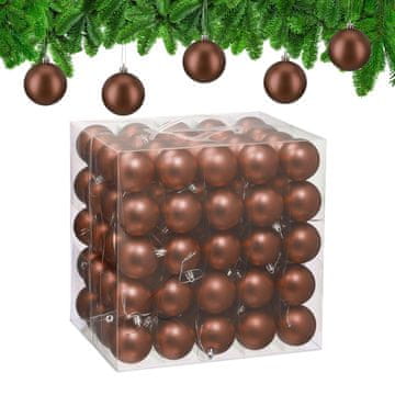 Northix Set mat božičnih kroglic 100 kosov srebrni trakovi