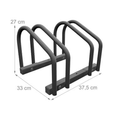 Northio Talno stojalo za 2 kolesi iz prašno barvanega jekla črno
