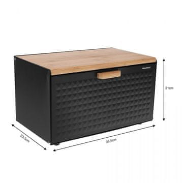 KLAUSBERG dvostranska jeklena in lesena posoda za kruh KB7425