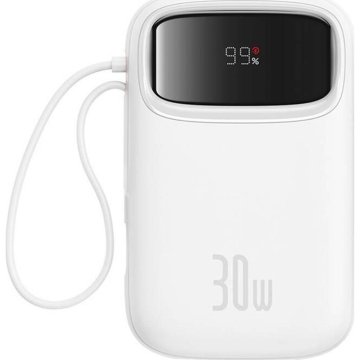 BASEUS Qpow2 10000mAh, 30W, USB-C, bela
