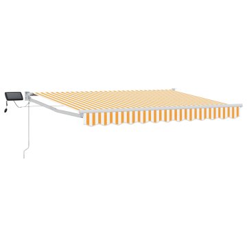 Vidaxl Ročna zložljiva senčnica z LED lučmi 3,5 x 2,5 m