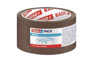 Tesa Pakirni trak Basic packaging tape, 50 m x 48 mm, brown