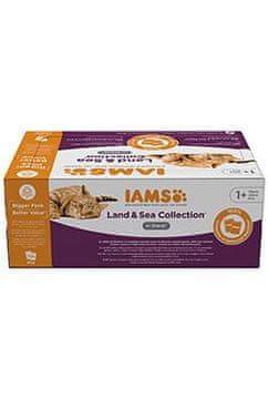 IAMS Cat Adult Delights capsa Land&Sea v omaki 72x85g
